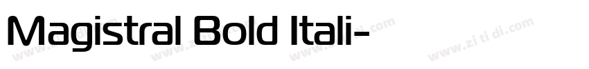Magistral Bold Itali字体转换